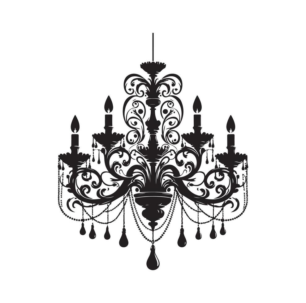 candelabro ilustración icono silueta estilo vector