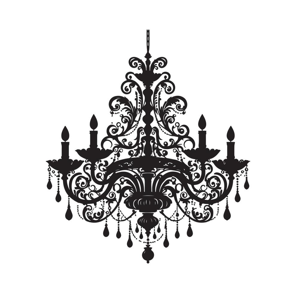 candelabro ilustración icono silueta estilo vector