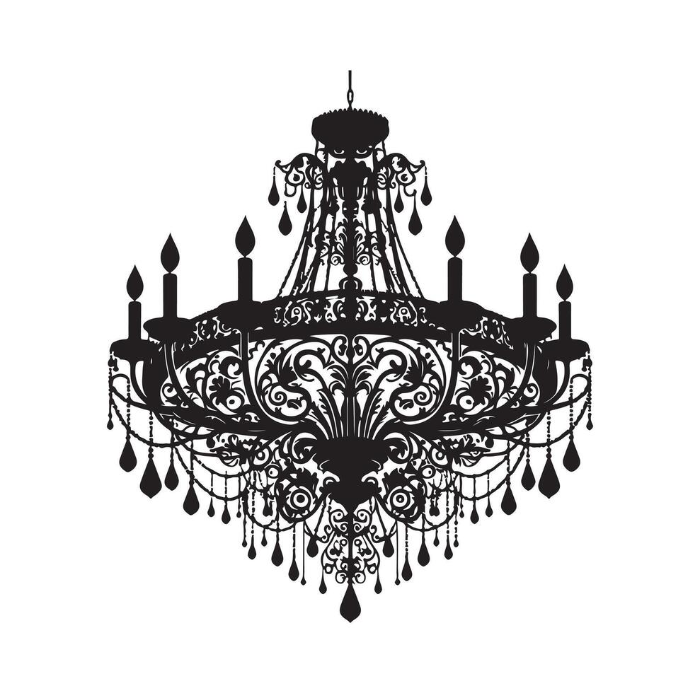 candelabro ilustración icono silueta estilo vector