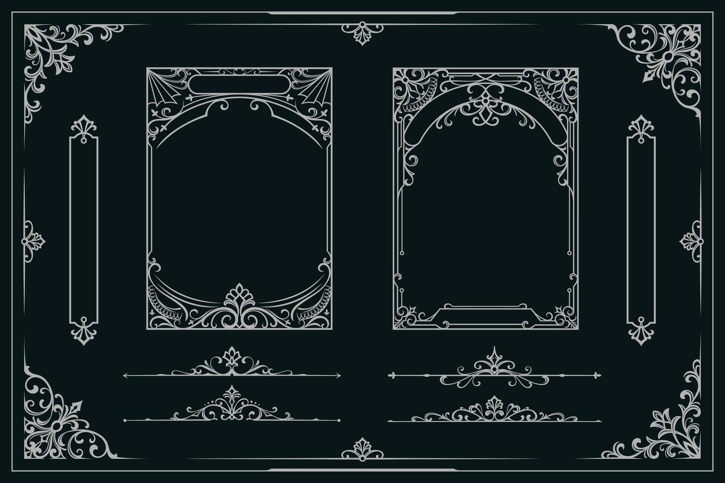 Vintage Frame Border Royal Ornament Template vector