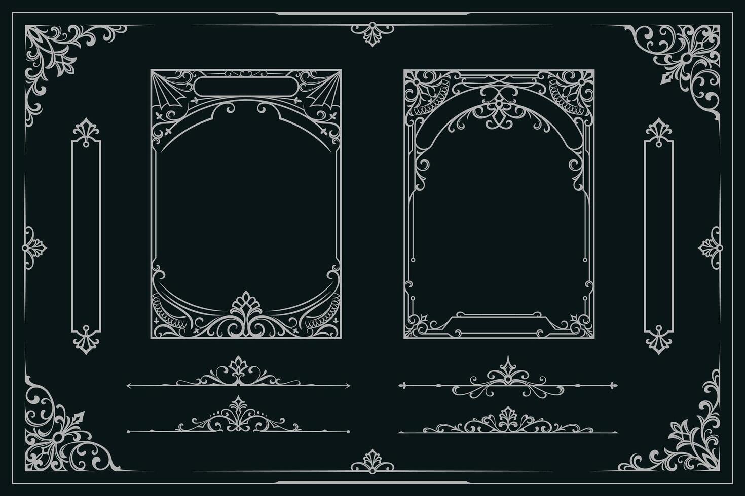 Vintage Frame Border Royal Ornament Template vector