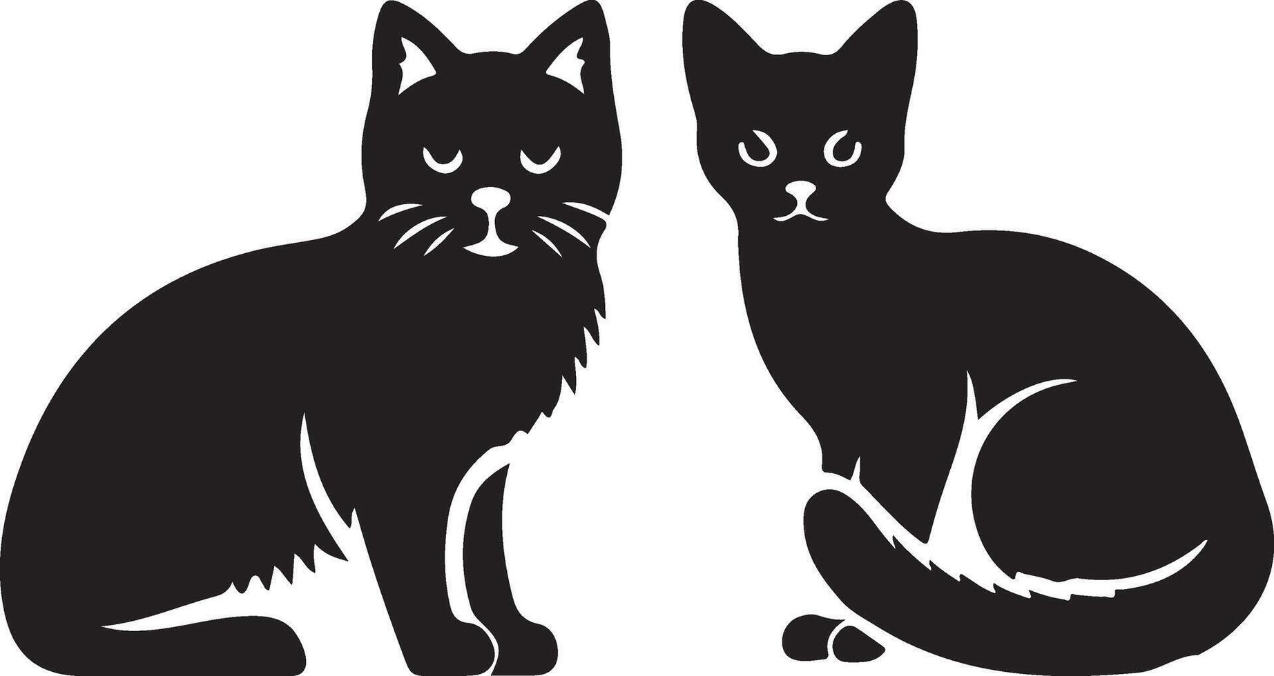 perro gato silueta imágenes ,negro color silueta vector