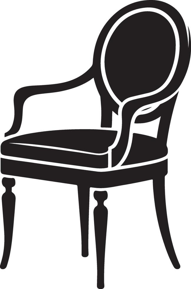 Chair silhouette Royalty, black color silhouette vector