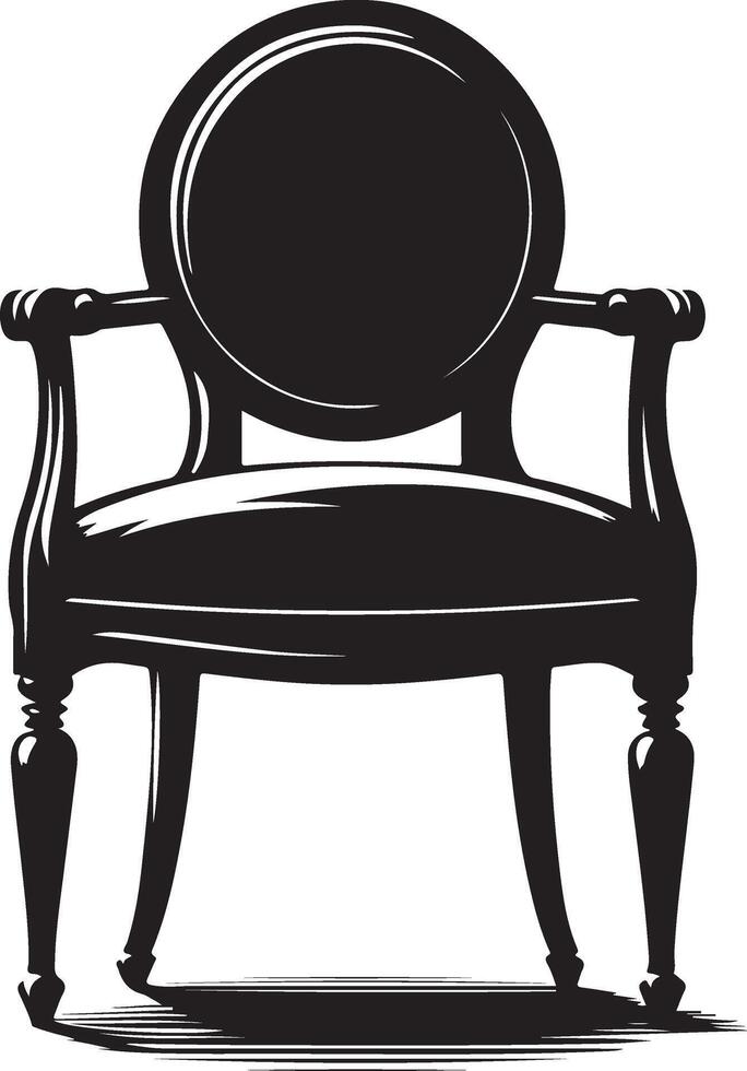 Chair silhouette Royalty, black color silhouette vector