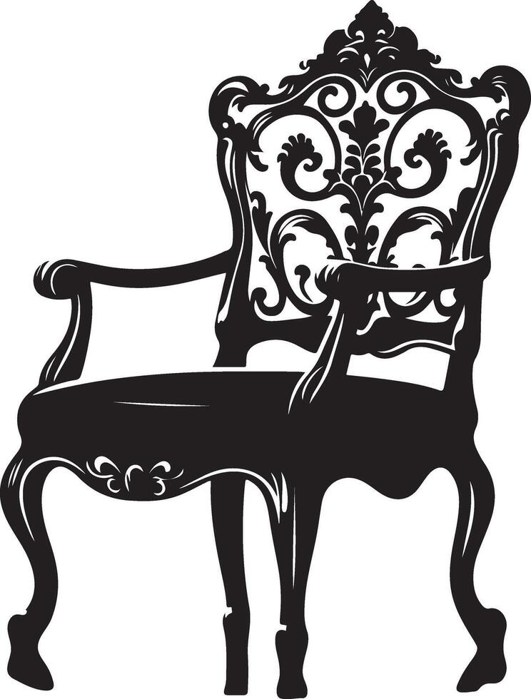 Chair silhouette Royalty, black color silhouette vector