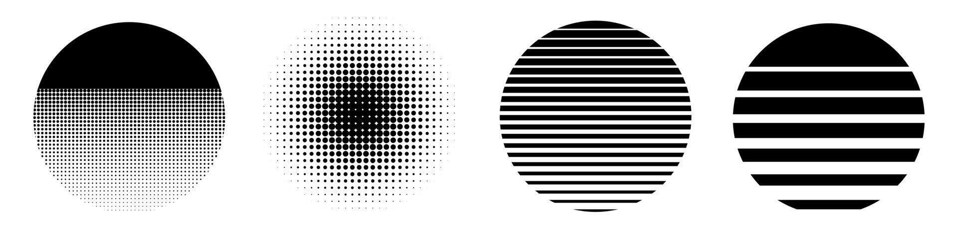 Vintage retro sun circle. logo design sunrise sunset. vector