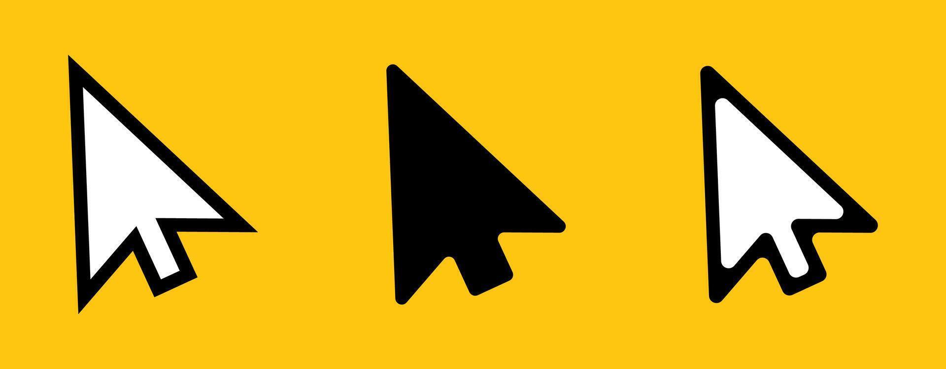 Click cursor icon. Computer mouse pointer arrow vector