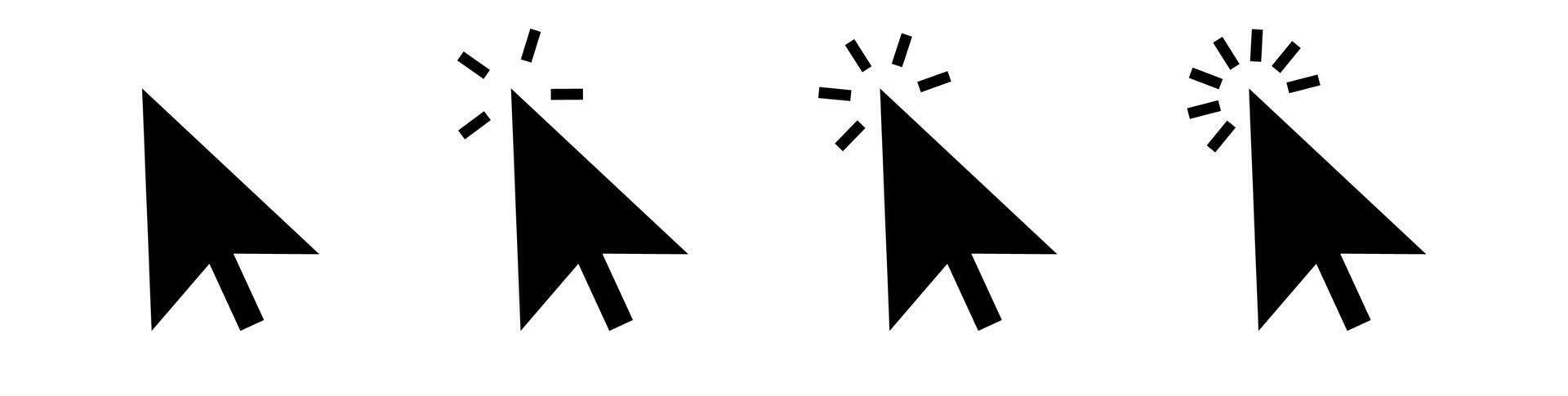 Click cursor icon. Computer mouse pointer arrow vector