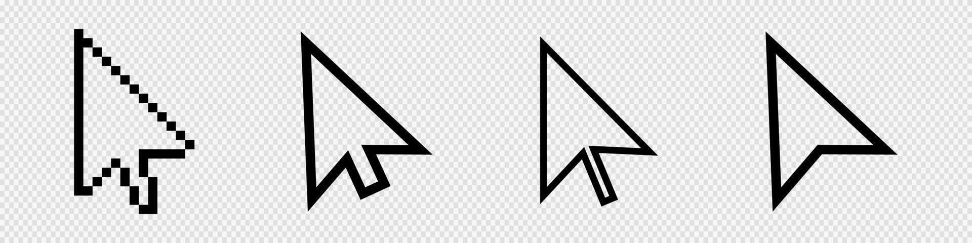 Click cursor icon. Computer mouse pointer arrow vector