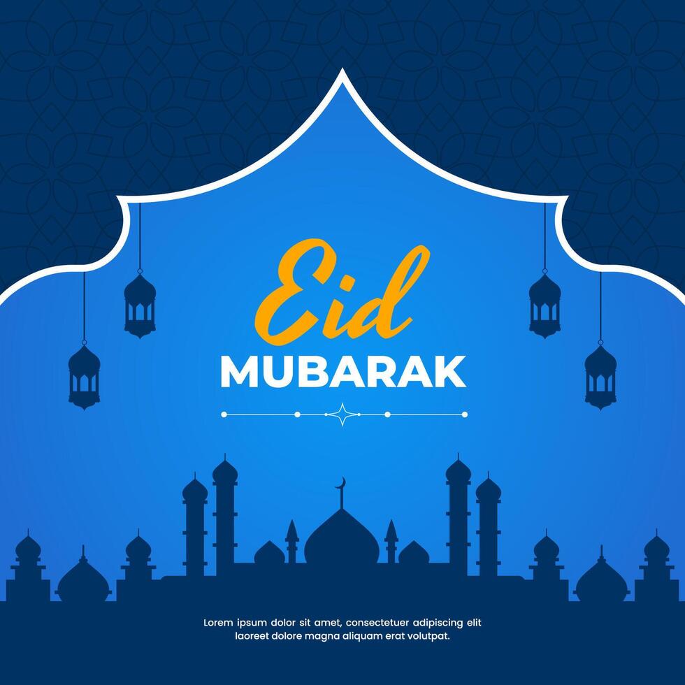 Eid al adha mubarak islamic festival social media banner template vector