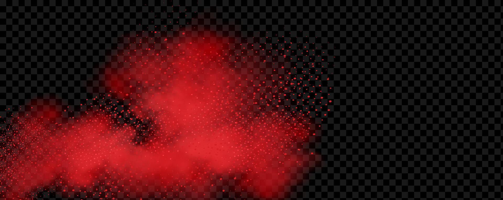 Explosion of red chili pepper, spices and paprika. vector