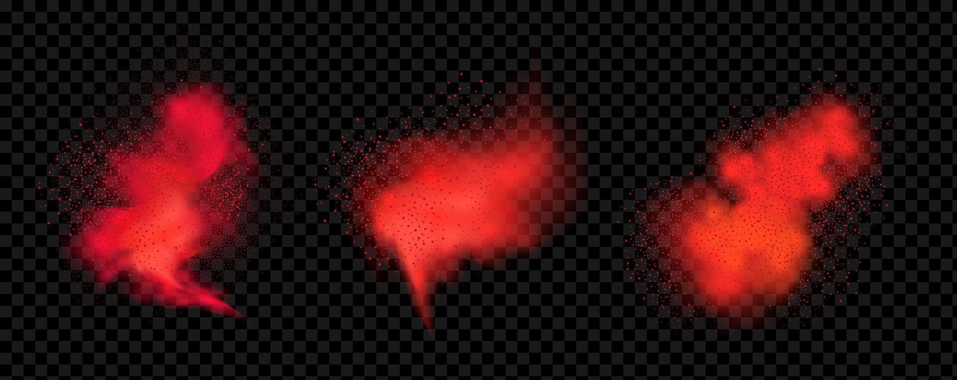 Explosion of red chili pepper, spices and paprika. vector
