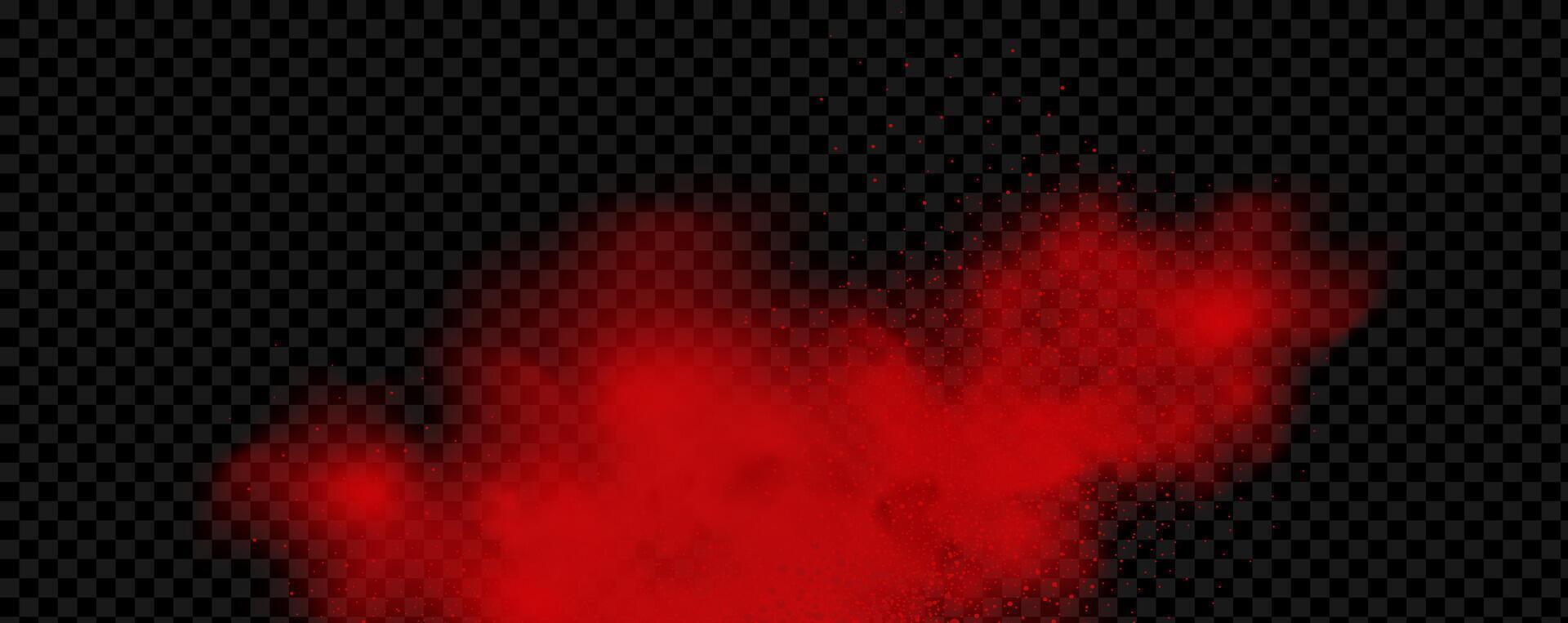 Explosion of red chili pepper, spices and paprika. vector