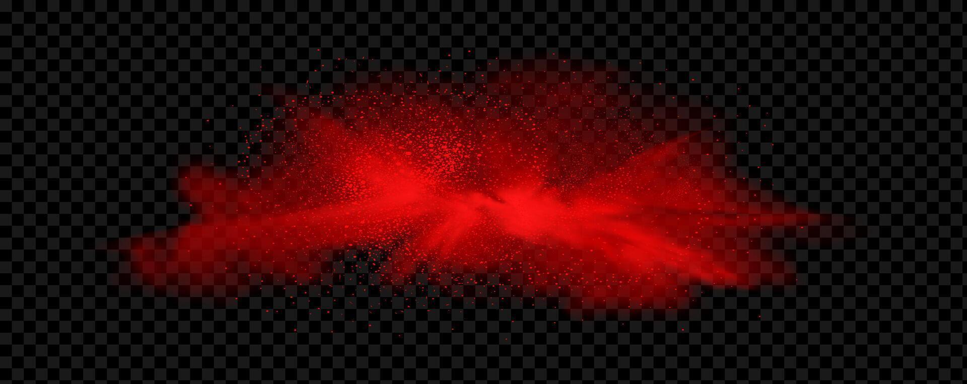 Explosion of red chili pepper, spices and paprika. vector