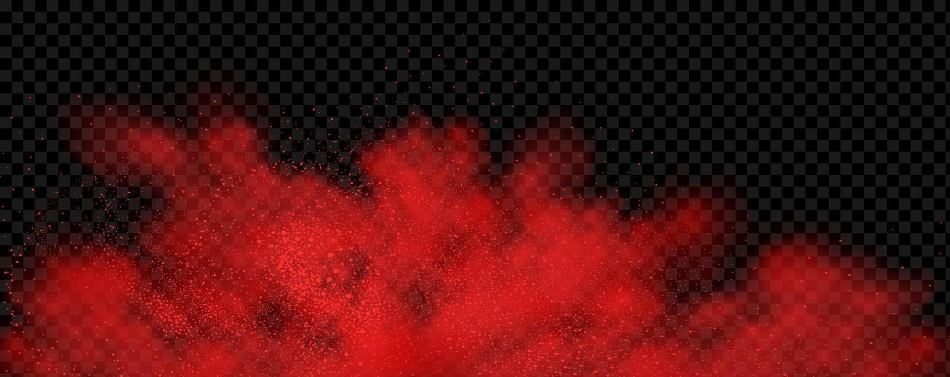 Explosion of red chili pepper, spices and paprika. vector