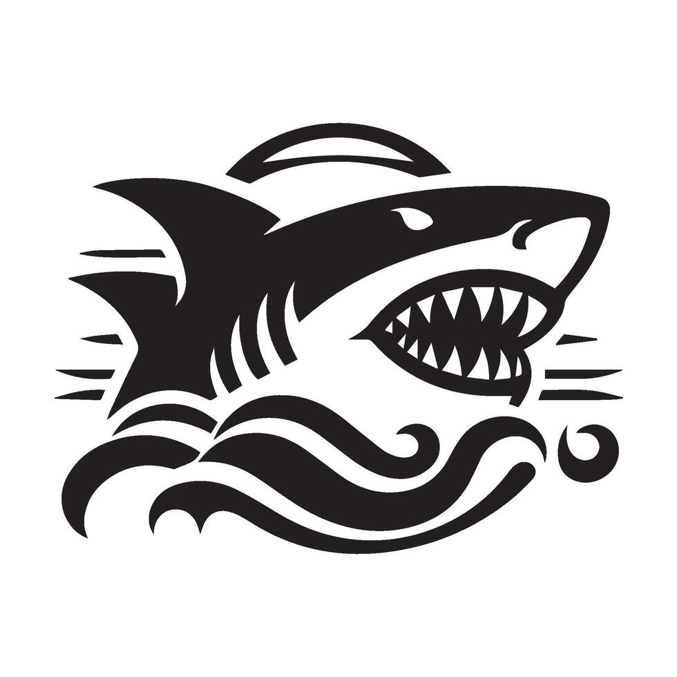 Shark silhouette design vector