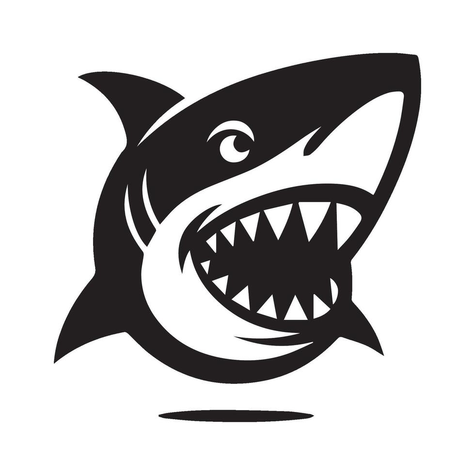 Shark minimalist illustration vector