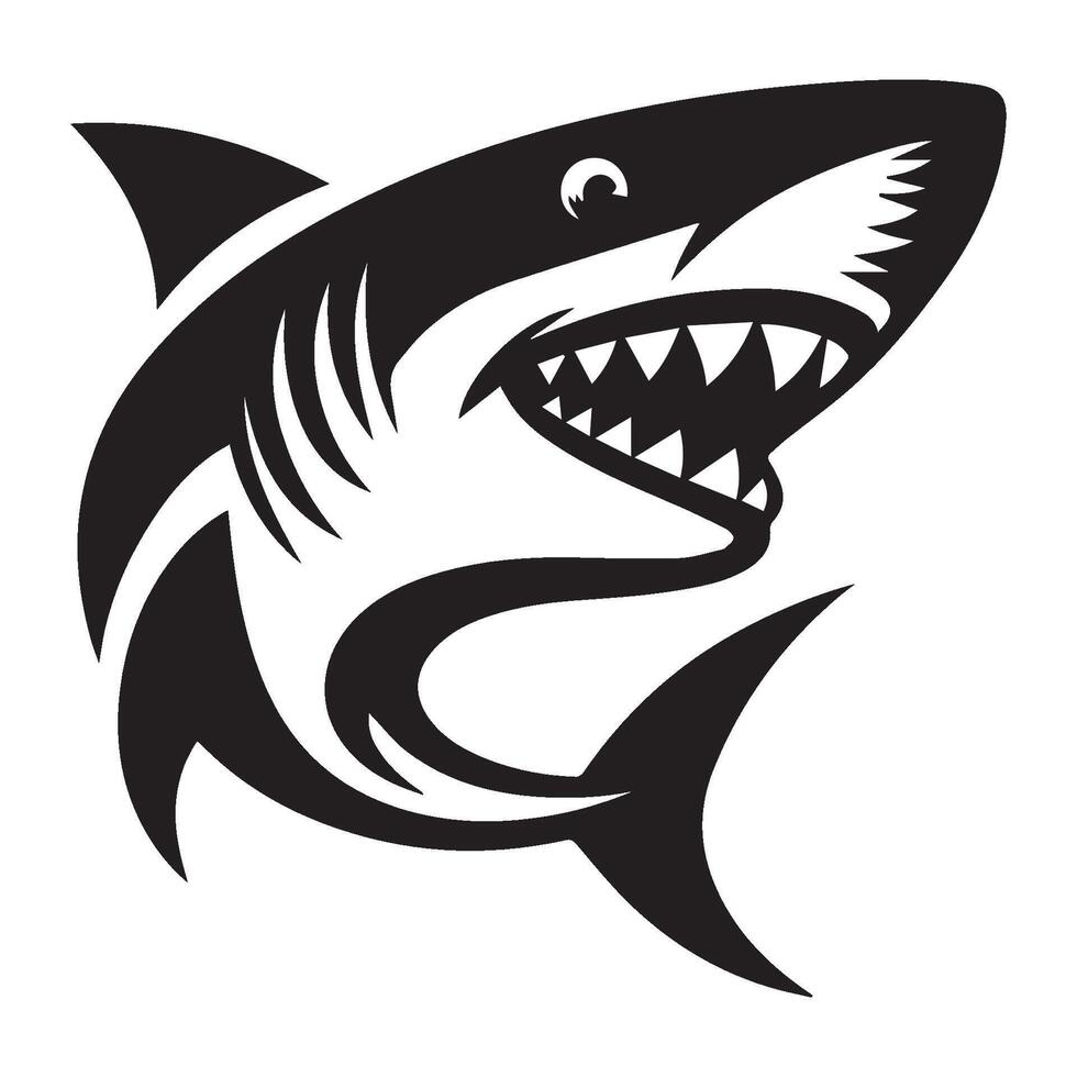 Angry shark of a logo vector