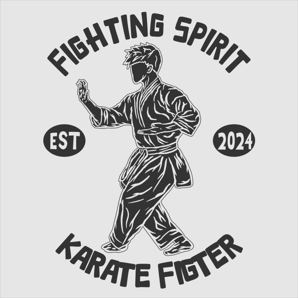 karate silhouette logo icon vector