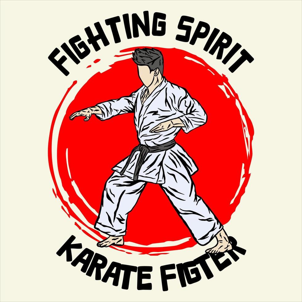 karate silhouette logo icon vector