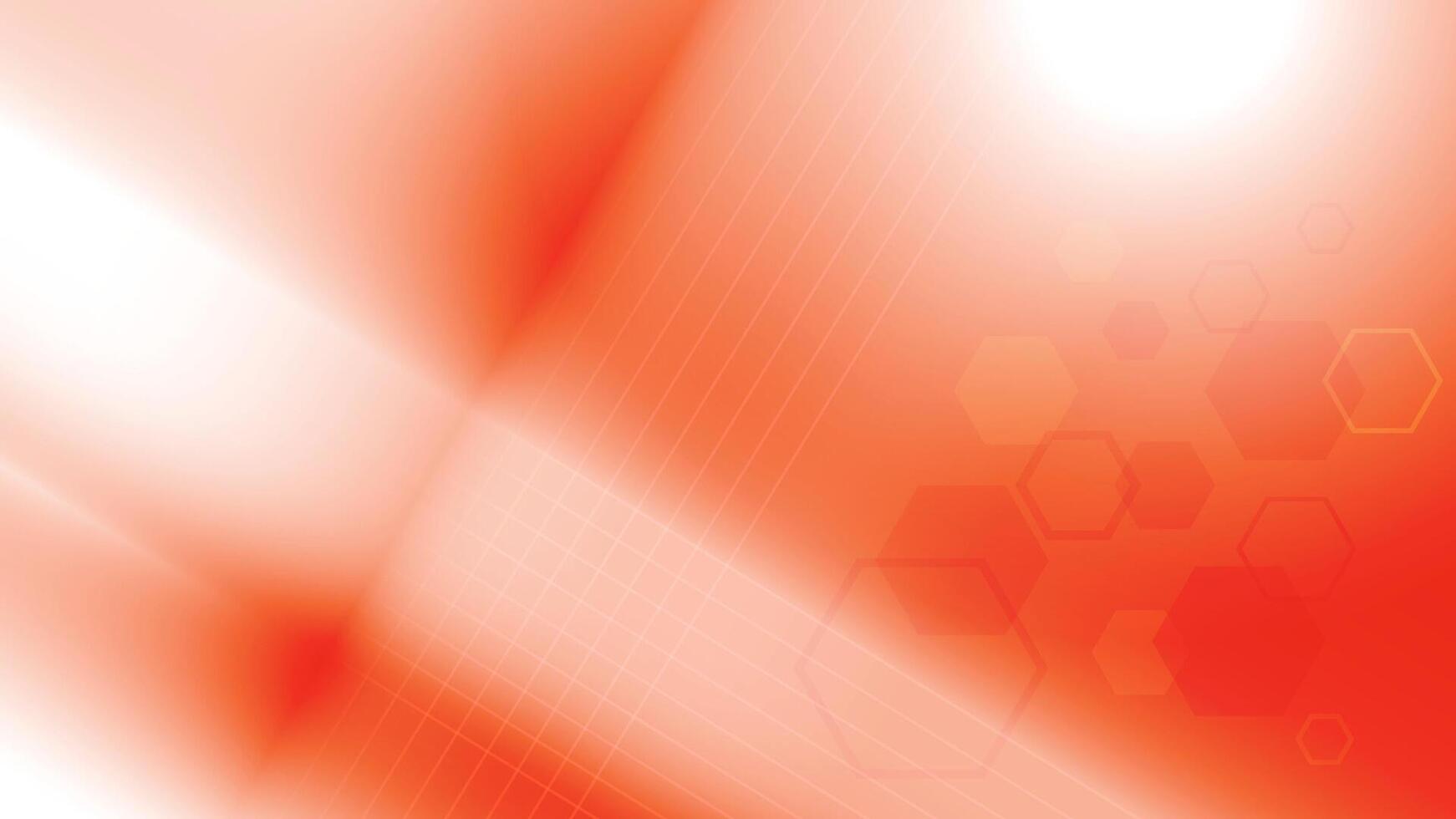 Abstract white and orange color, modern design background with geometric hexagonal shape. illustration. vector