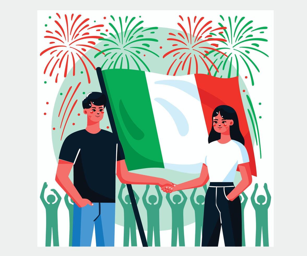Festa Della Italy Republic Day Illustration vector