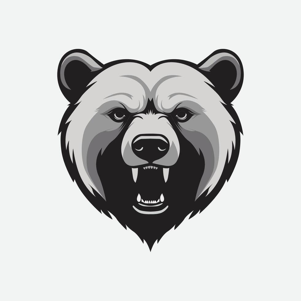Bear logo illustration vector