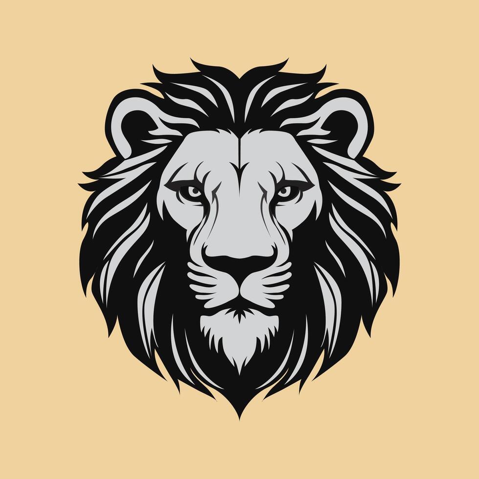 Minimalist Lion logo illustration vector