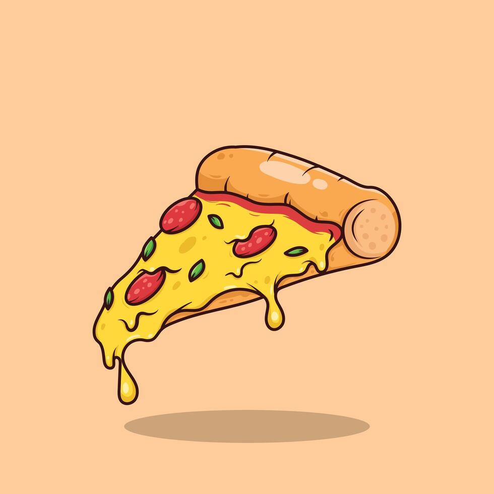 Pizza ilustración dibujos animados vector
