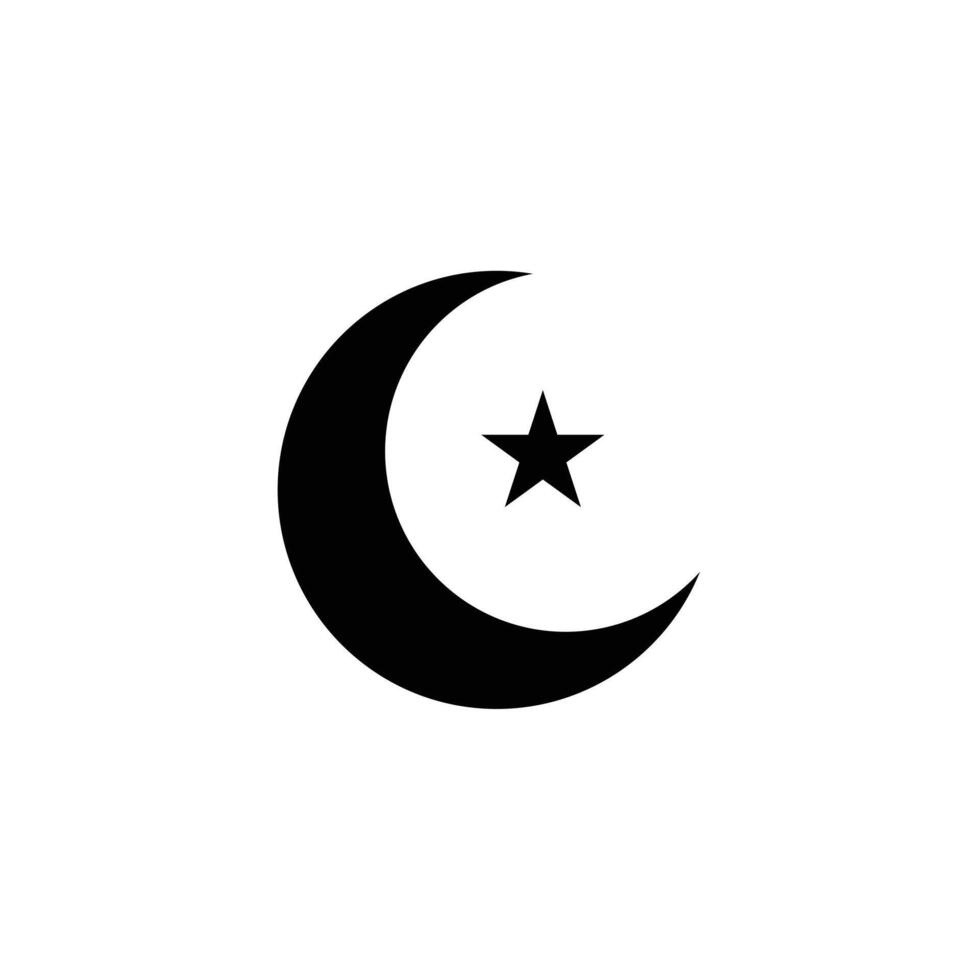 moon and star illustration. flat style vector