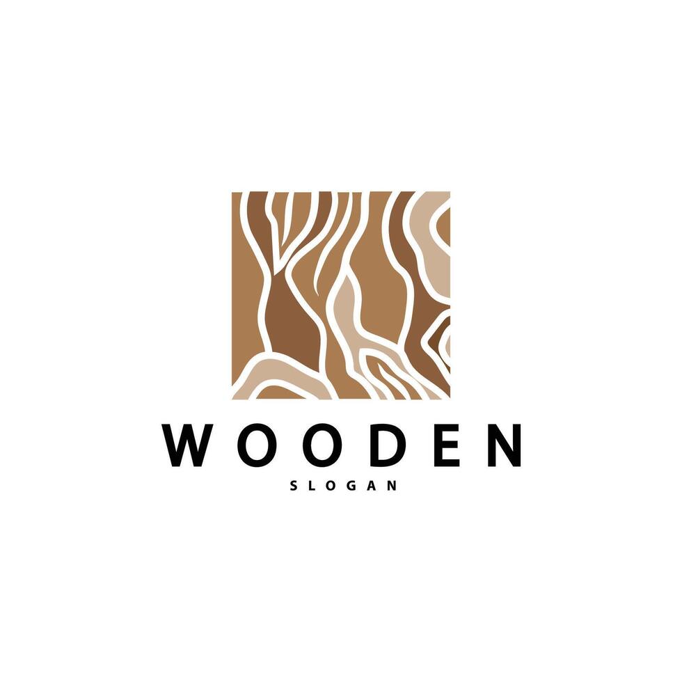 Wood Logo, Wood Fiber Bark Layer, Tree Trunk Inspiration Illustration Design vector