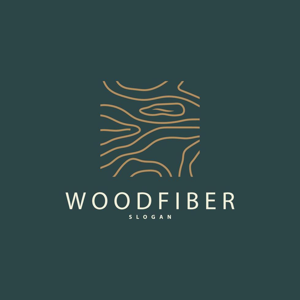 Wood Logo, Wood Fiber Bark Layer, Tree Trunk Inspiration Illustration Design vector