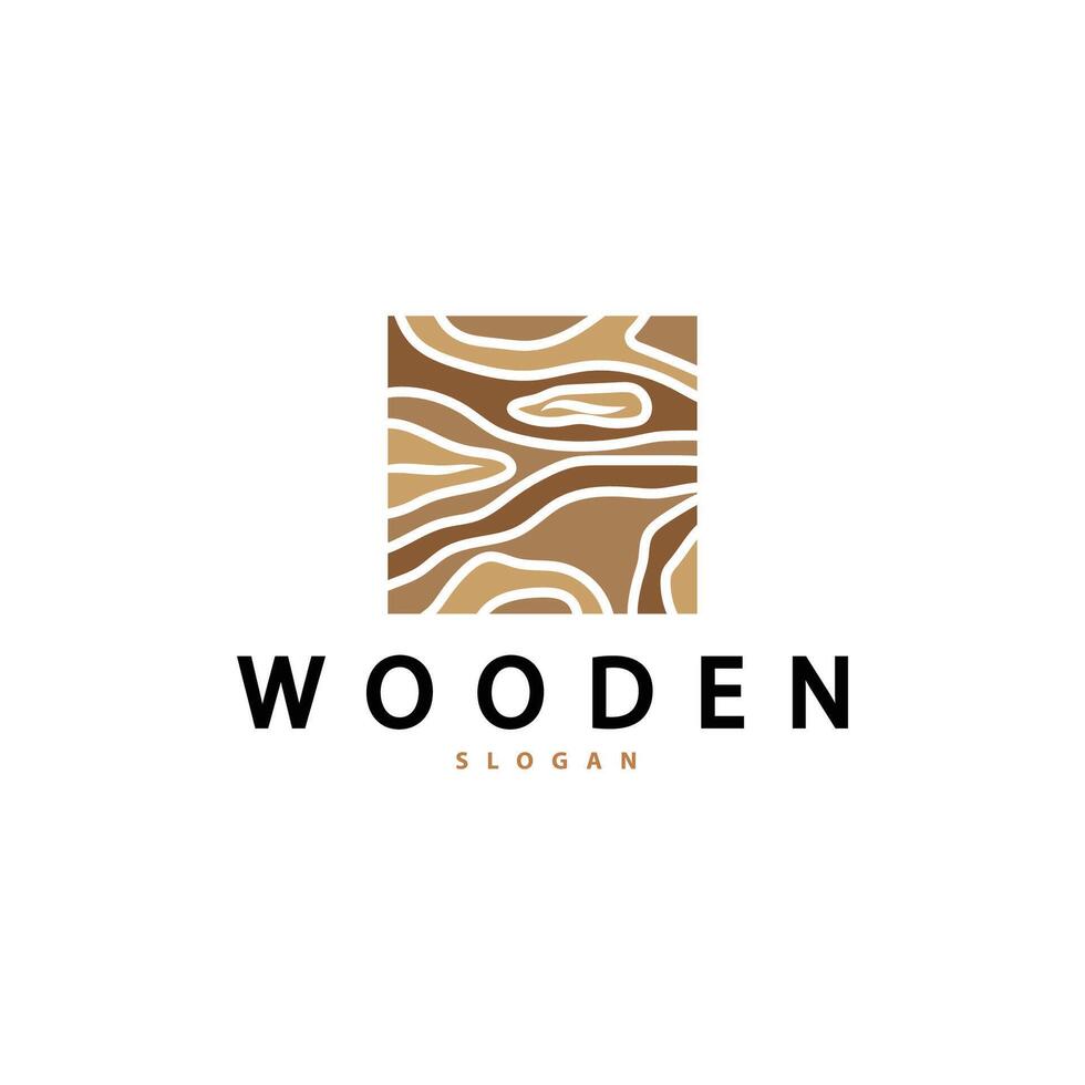 Wood Logo, Wood Fiber Bark Layer, Tree Trunk Inspiration Illustration Design vector