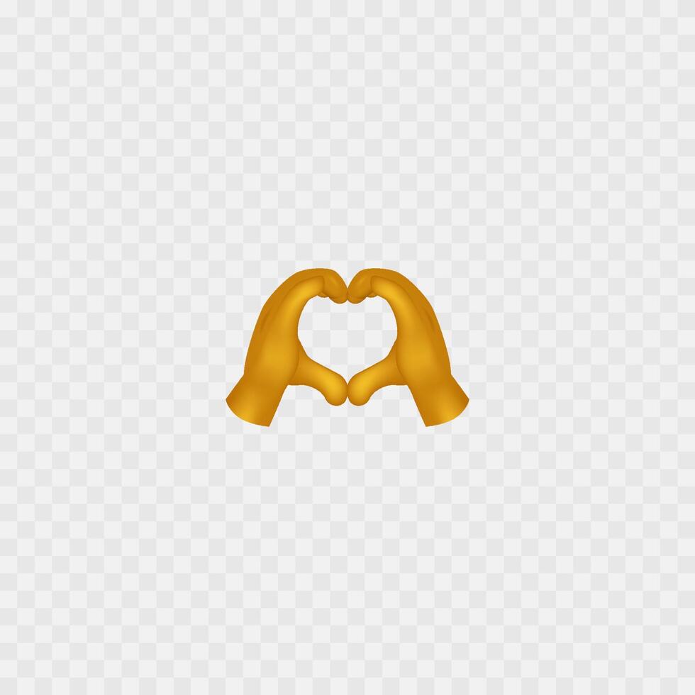 a heart icon in the shape of a hand vector