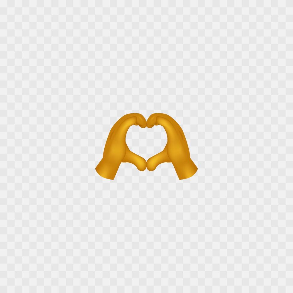 un corazón icono en el forma de un mano vector