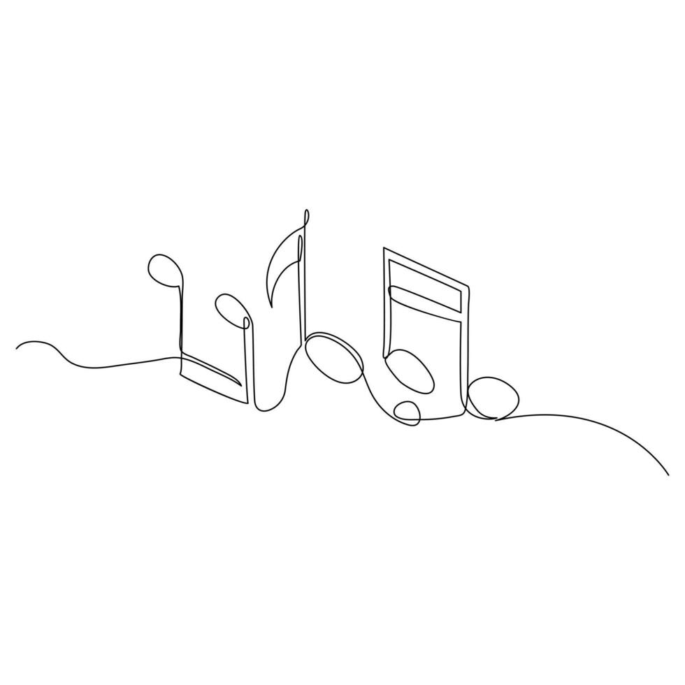 A world of listening to music with headphones world music day one line drawing vector