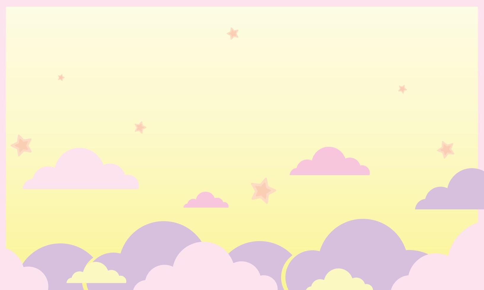 resumen kawaii cielo pastel antecedentes vector