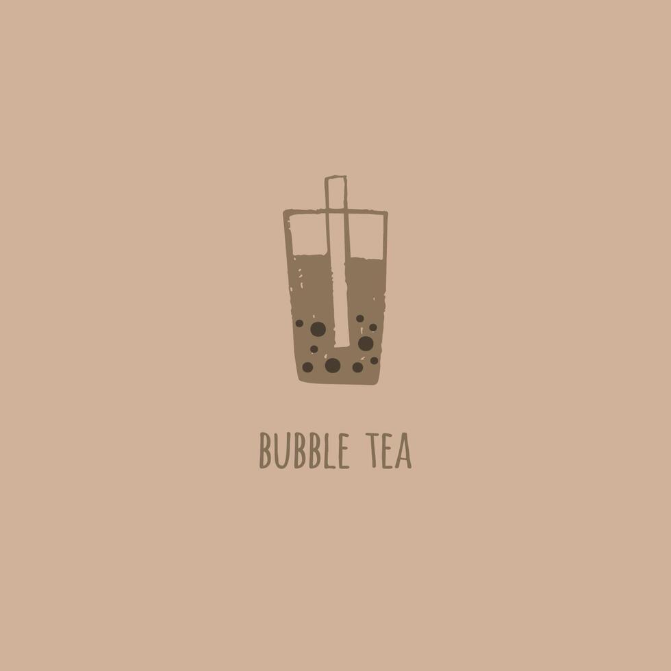 bubble tea logo design vector