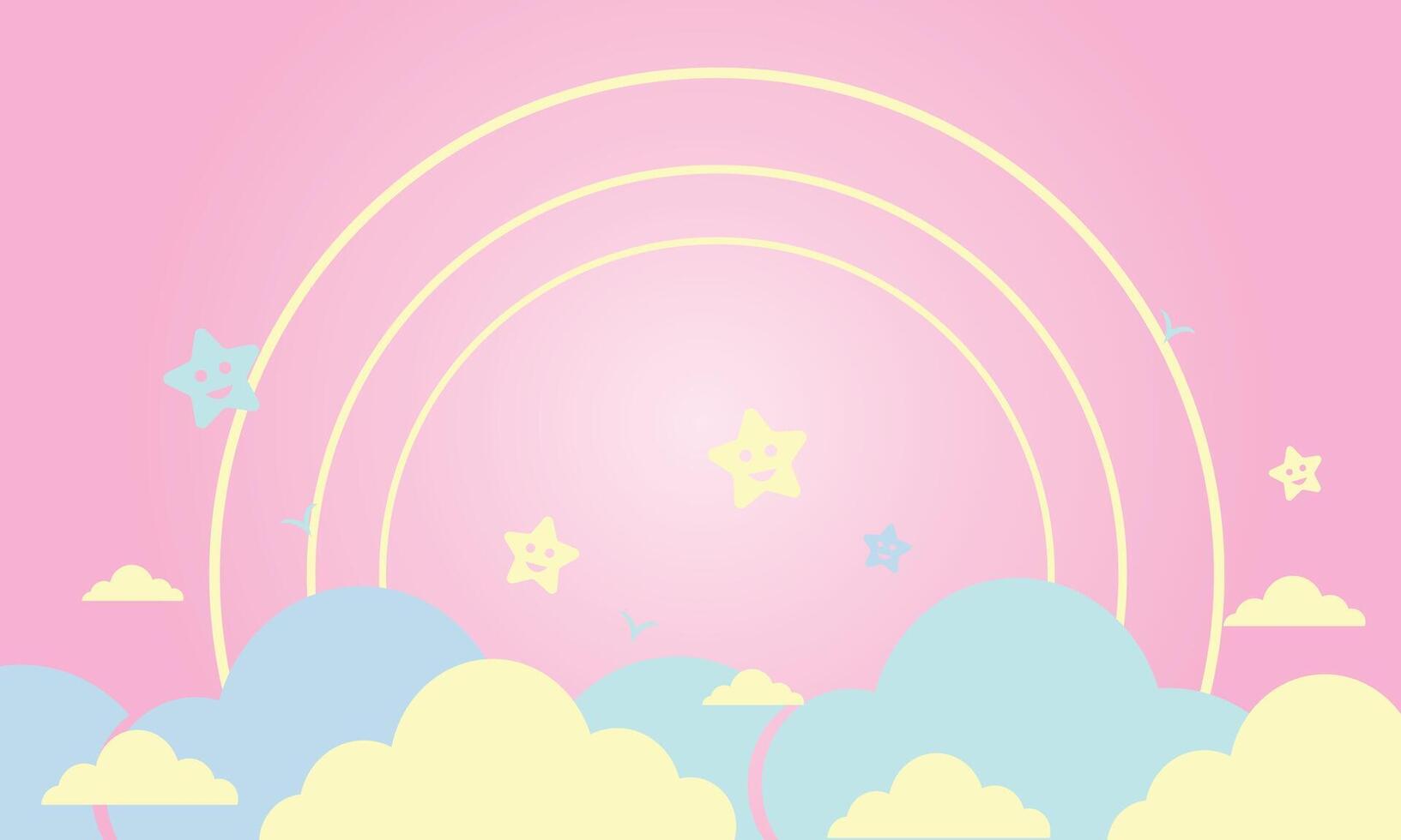 Abstract kawaii Sky Pastel background vector