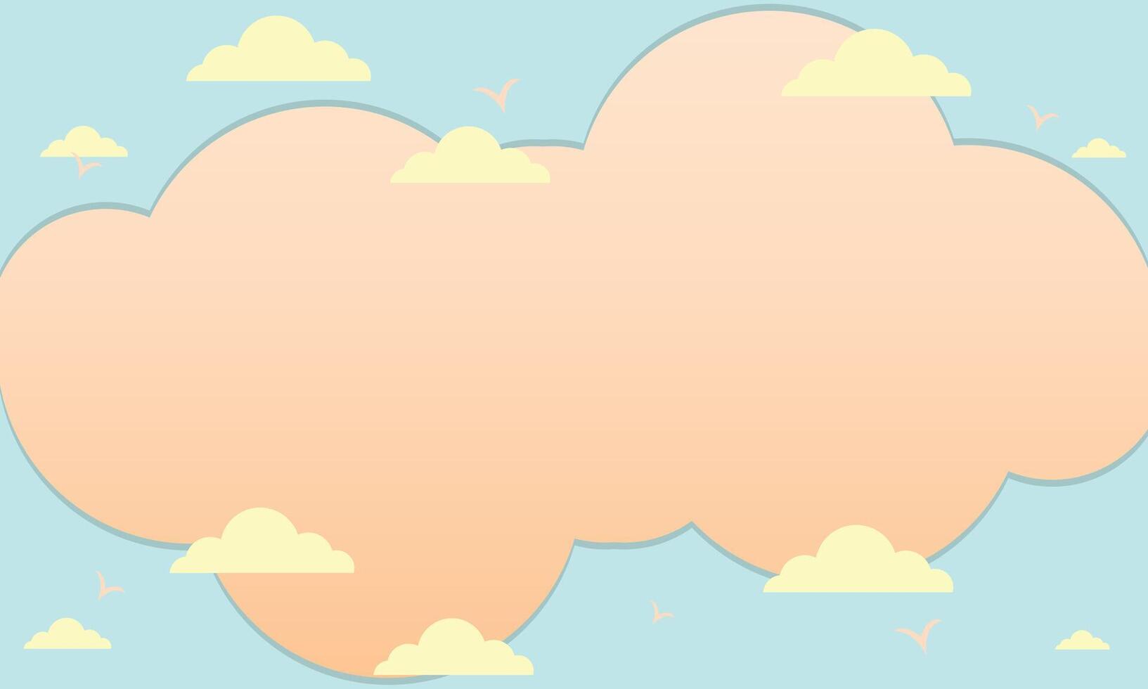 Abstract kawaii Sky Pastel background vector