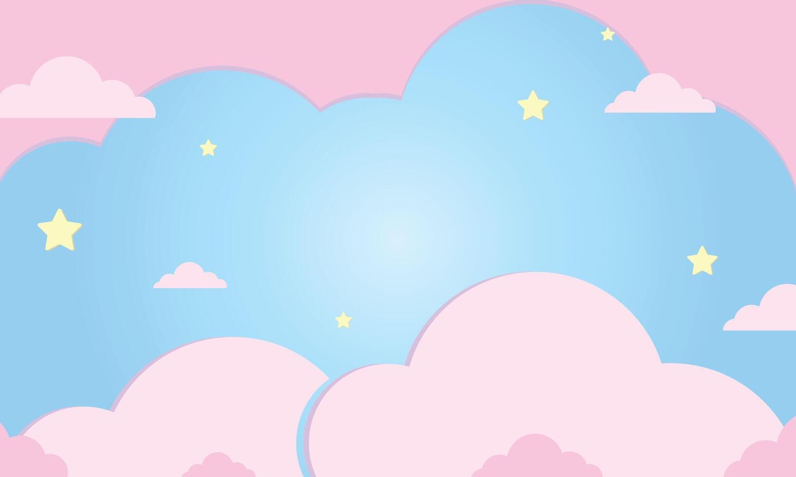 resumen kawaii cielo pastel antecedentes vector