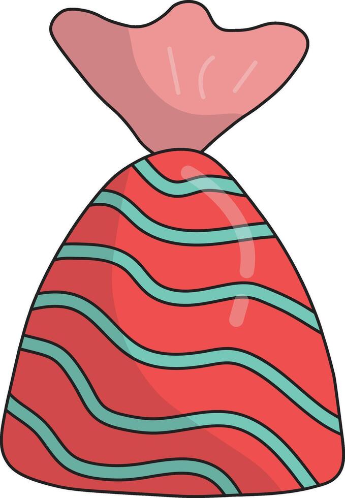 Delicious Sweet Candy on White Background. Cute Cartoon Illustration Design. vector