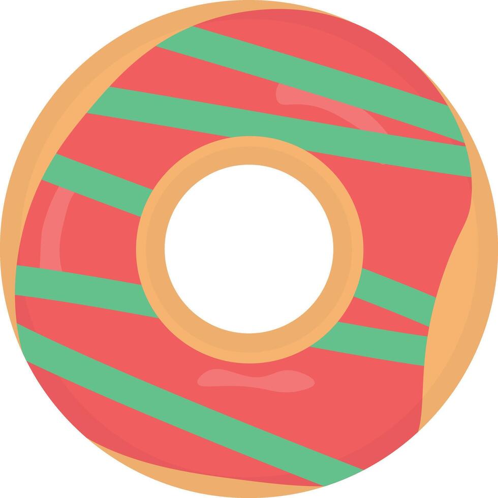 Sweet Donuts Illustration. Delicious Snack. with Chocolate, Macha, and Pink Glazed Snack on White Background. vector