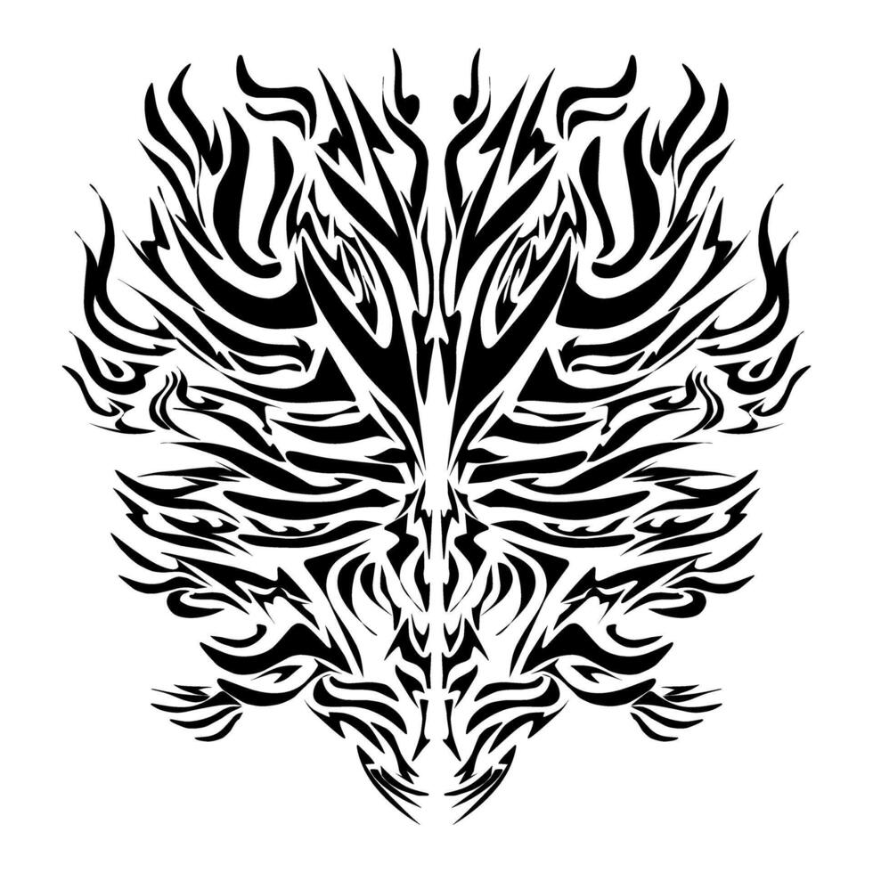 ilustración de un tribal tatuaje de un salvaje animal. Perfecto para camisetas, ropa, sombreros, pegatinas vector