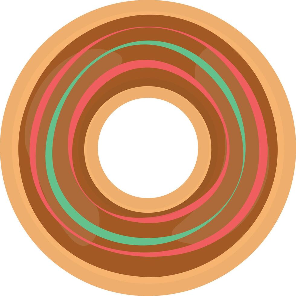 Sweet Donuts Illustration. Delicious Snack. with Chocolate, Macha, and Pink Glazed Snack on White Background. vector