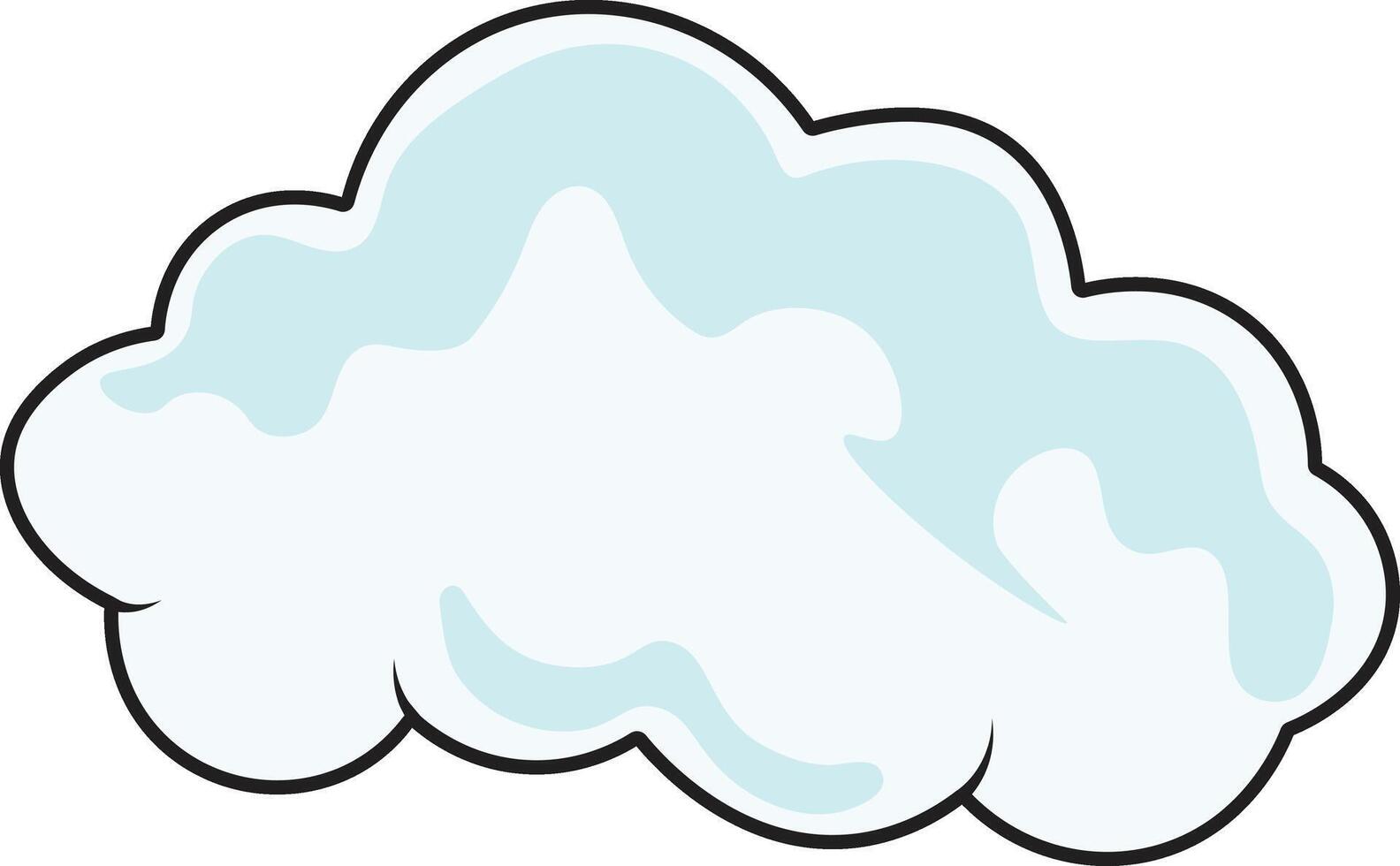 Cute Cartoon Fluffy Clouds for Background Template. Isolated Icon vector