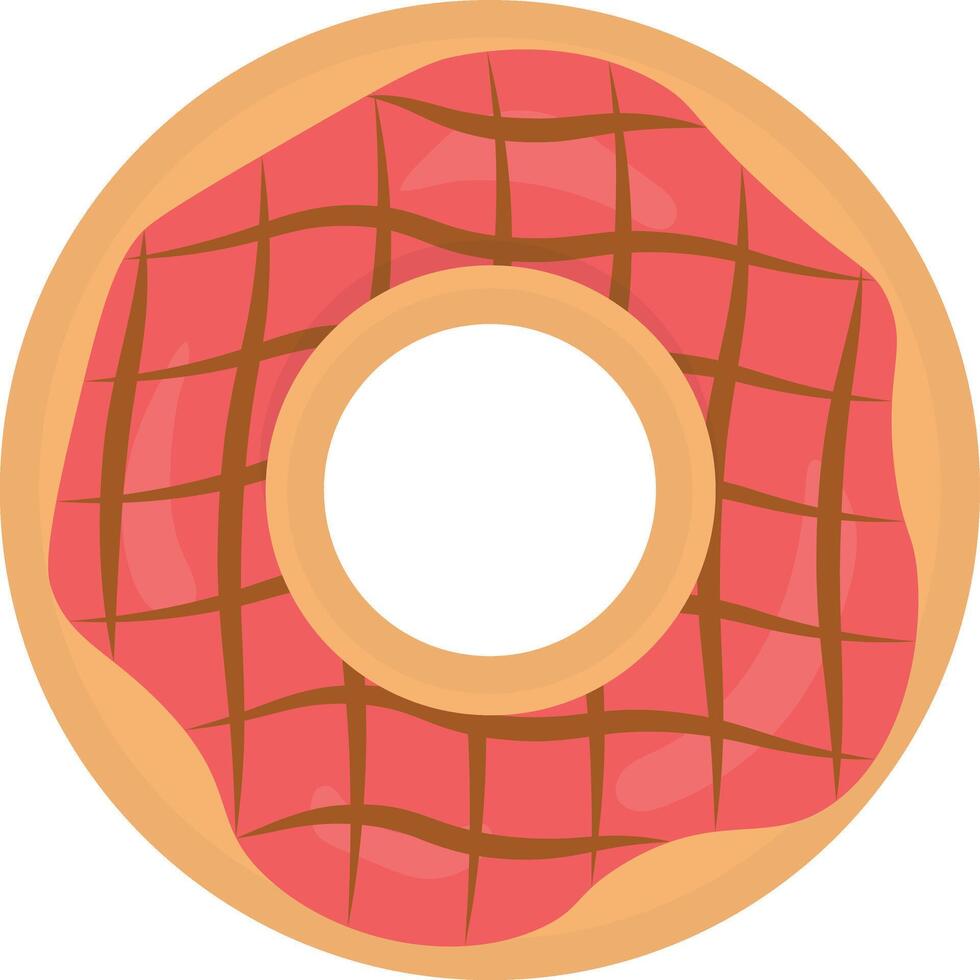Sweet Donuts Illustration. Delicious Snack. with Chocolate, Macha, and Pink Glazed Snack on White Background. vector
