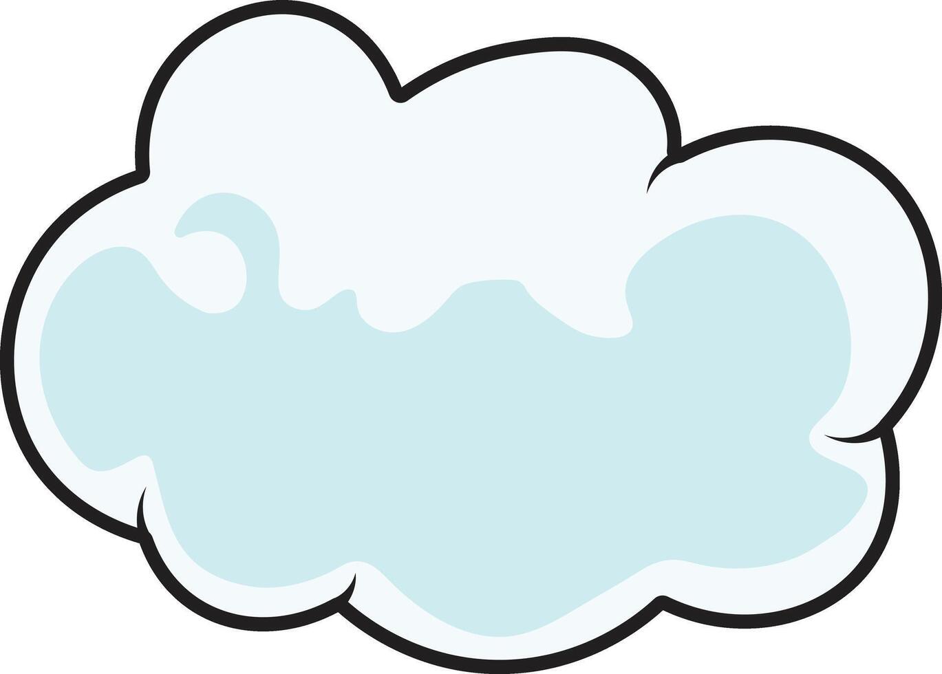 Cute Cartoon Fluffy Clouds for Background Template. Isolated Icon vector