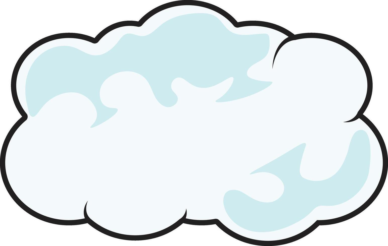 Cute Cartoon Fluffy Clouds for Background Template. Isolated Icon vector
