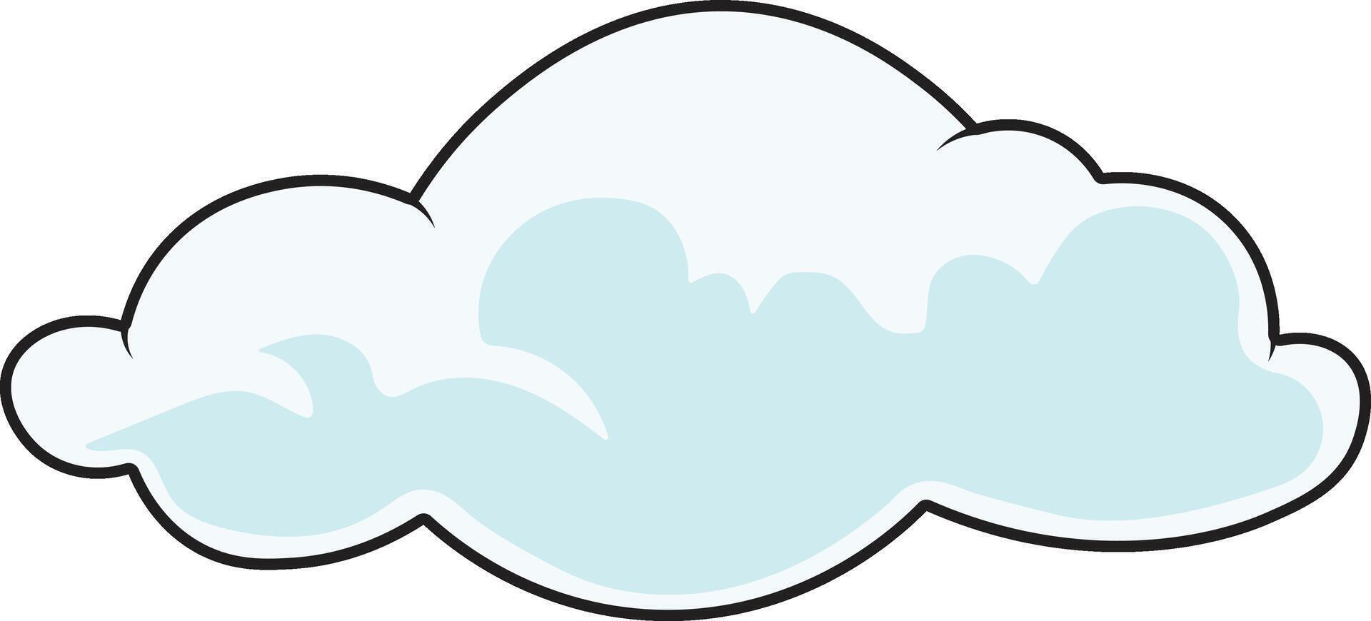 Cute Cartoon Fluffy Clouds for Background Template. Isolated Icon vector